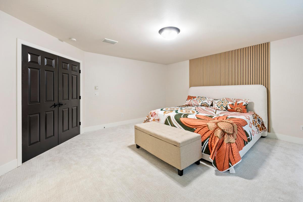 Remodeled luxury home exterior in Olympia with modern upgrades and custom architectural details